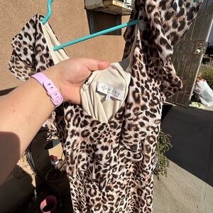 Leopard Print Ruffle Dress